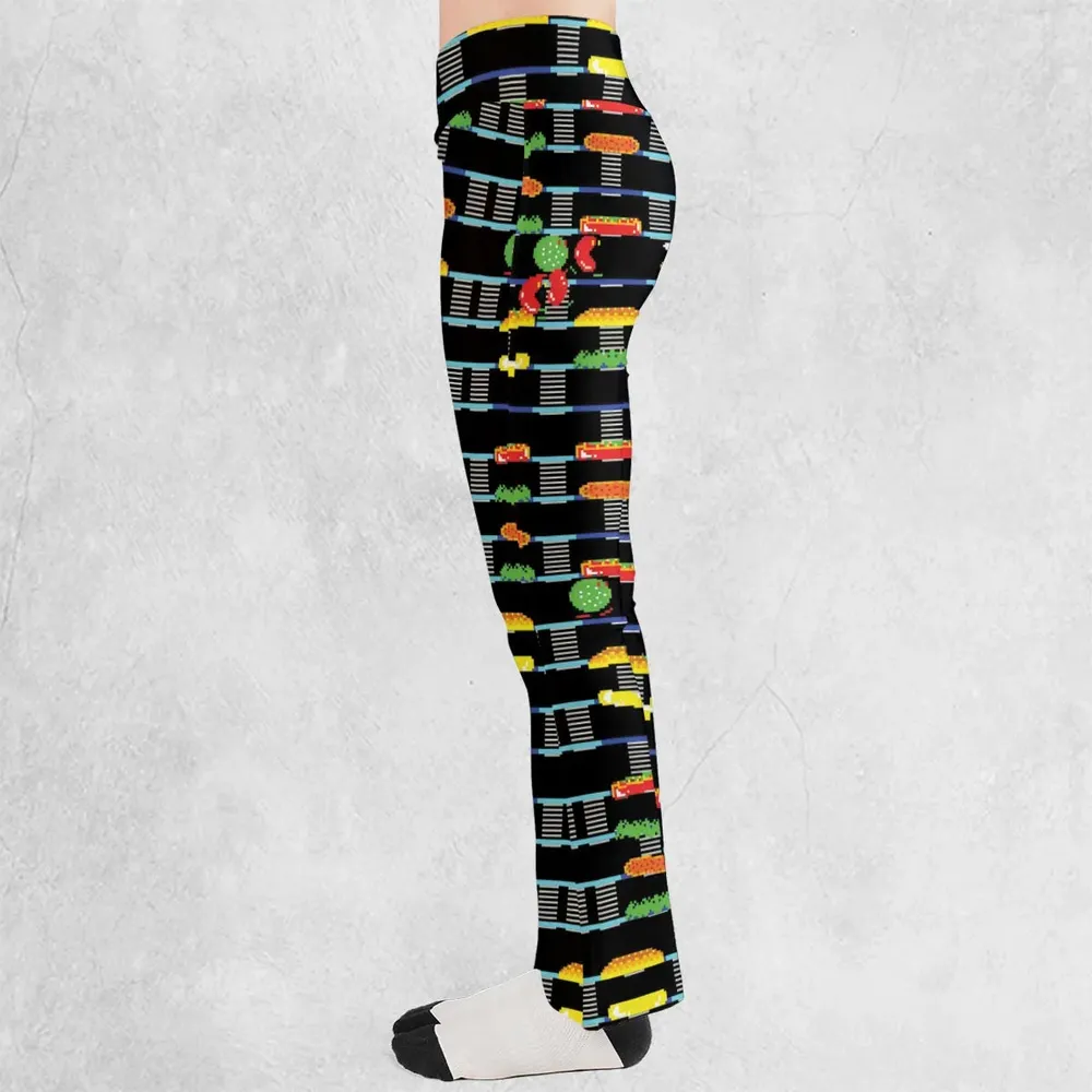 BurgerTime Arcade Game Flare Leggings - 3