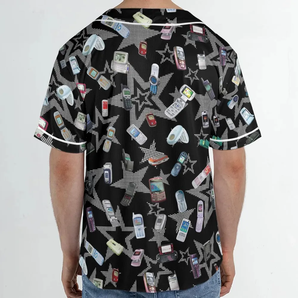 Retro Futurism Unisex Baseball Jersey - 2