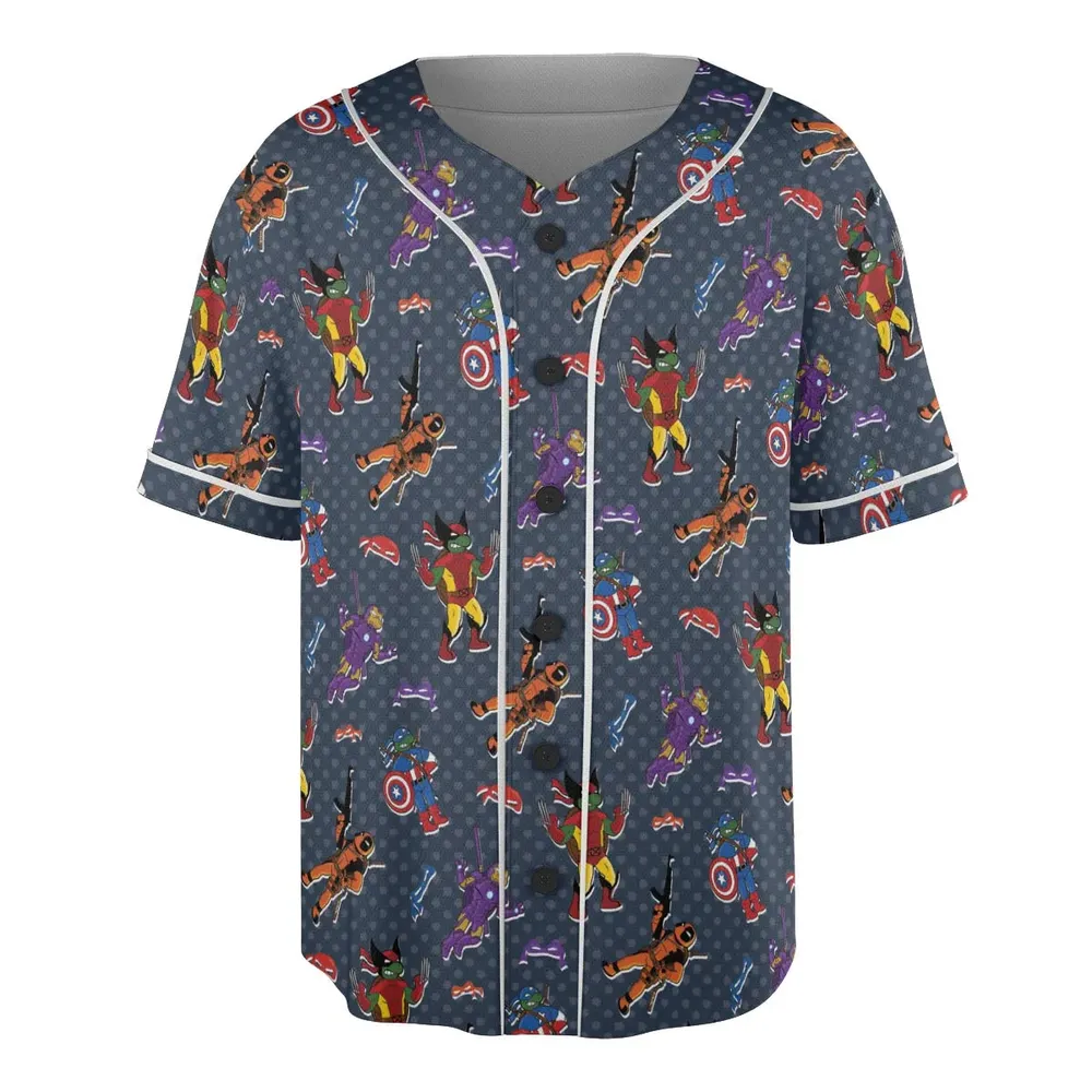 Super Turtles TMNT Unisex Baseball Jersey - 3