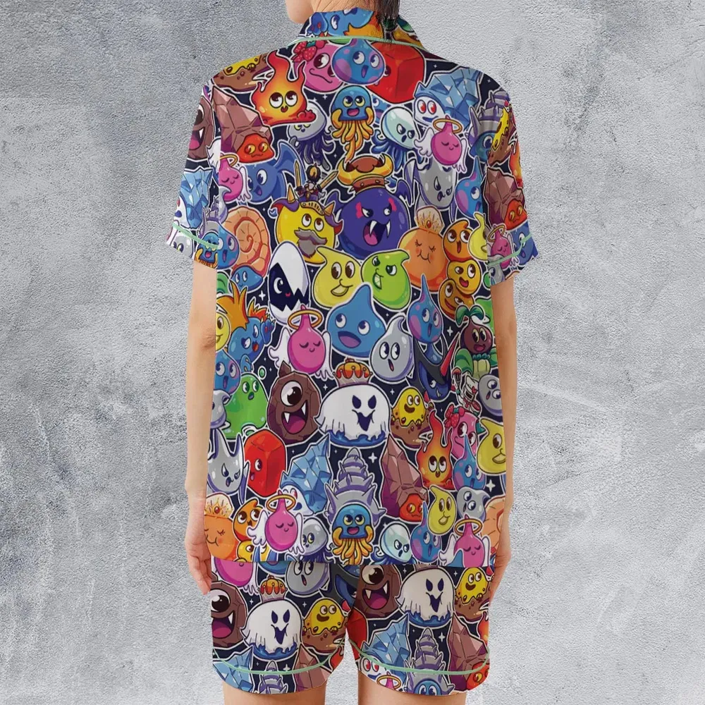 Slimes Dragon Quest Satin Short-Sleeve Pajamas Set - 2