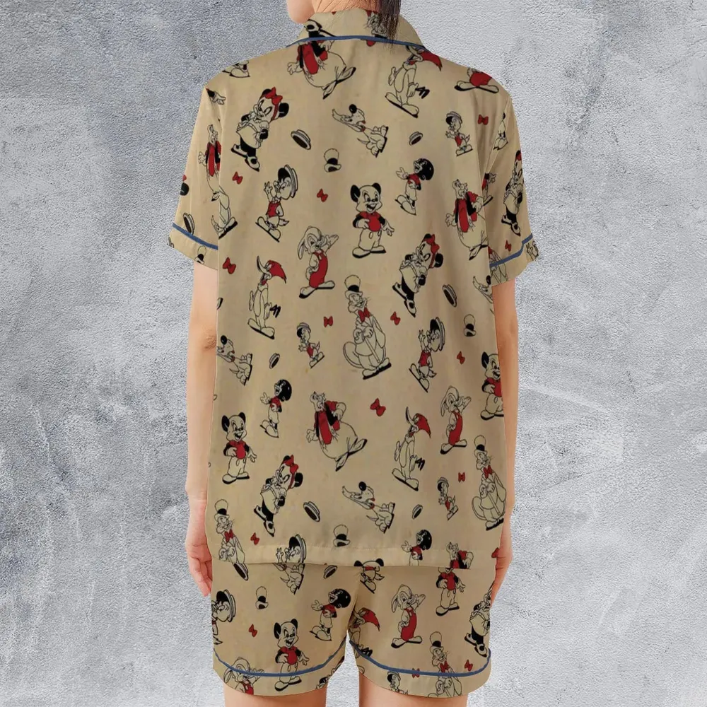 Walter Lantz's Famous Movie Characters Satin Short-Sleeve Pajamas Set - 2