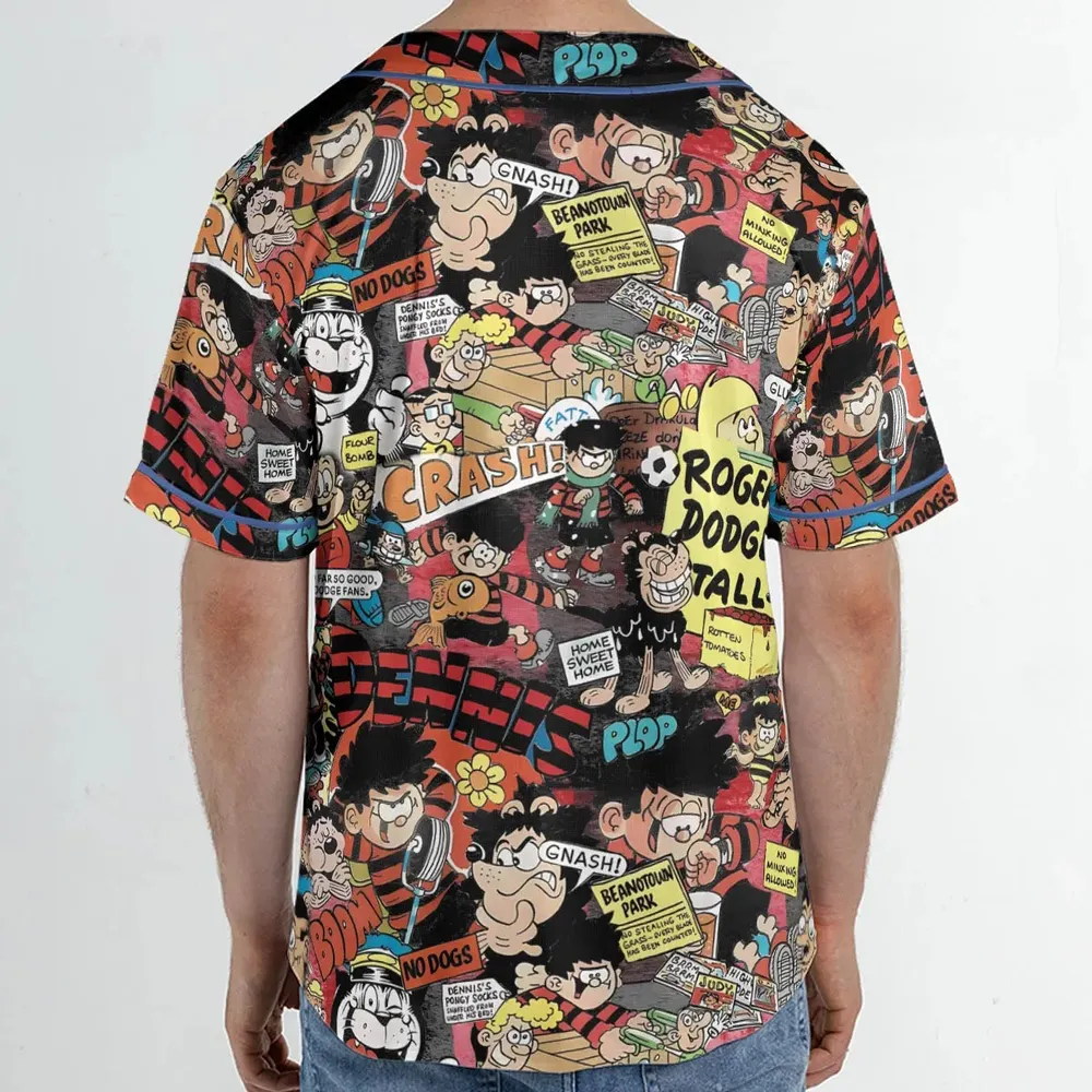 Retro Rebel Beano Unisex Baseball Jersey - 2
