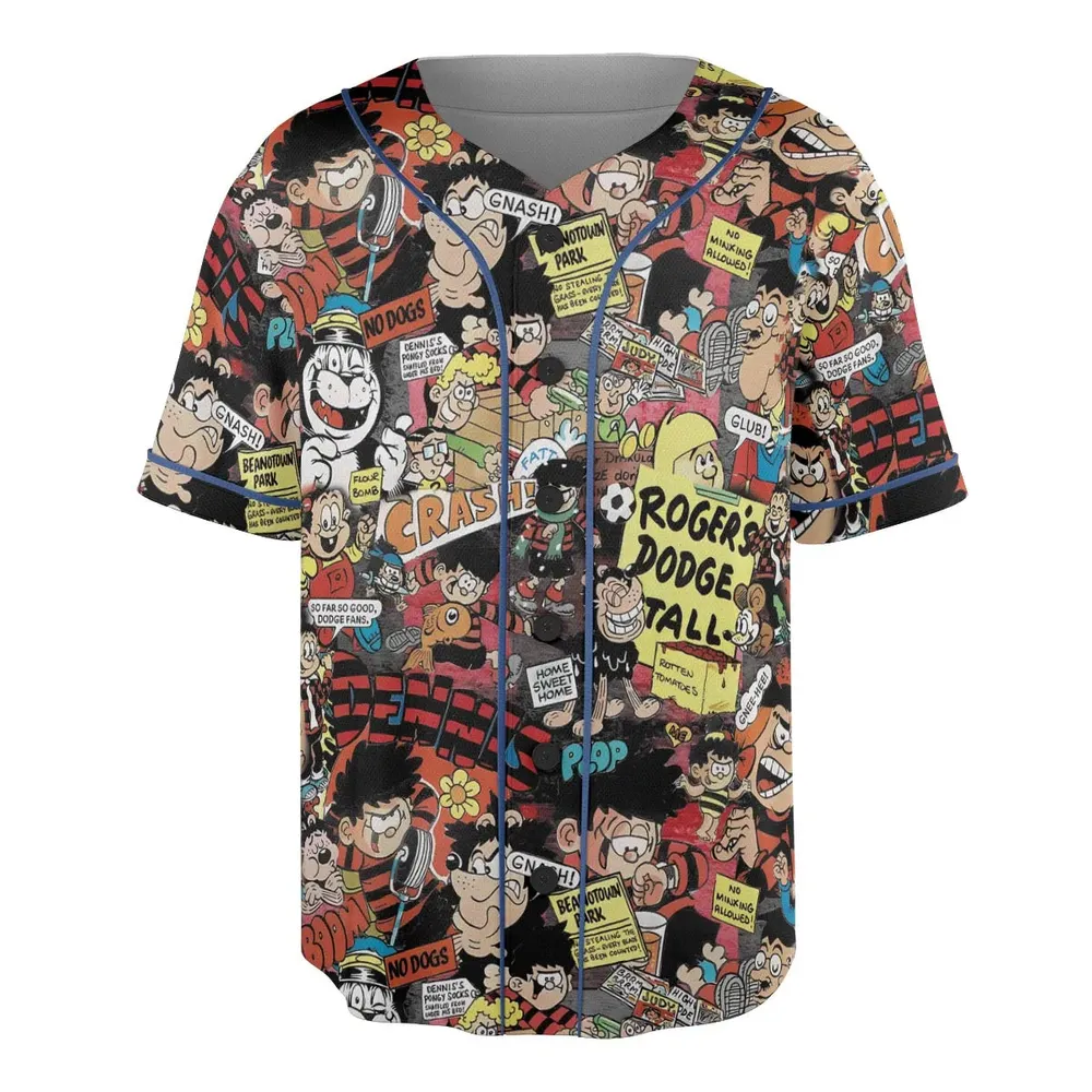 Retro Rebel Beano Unisex Baseball Jersey - 3