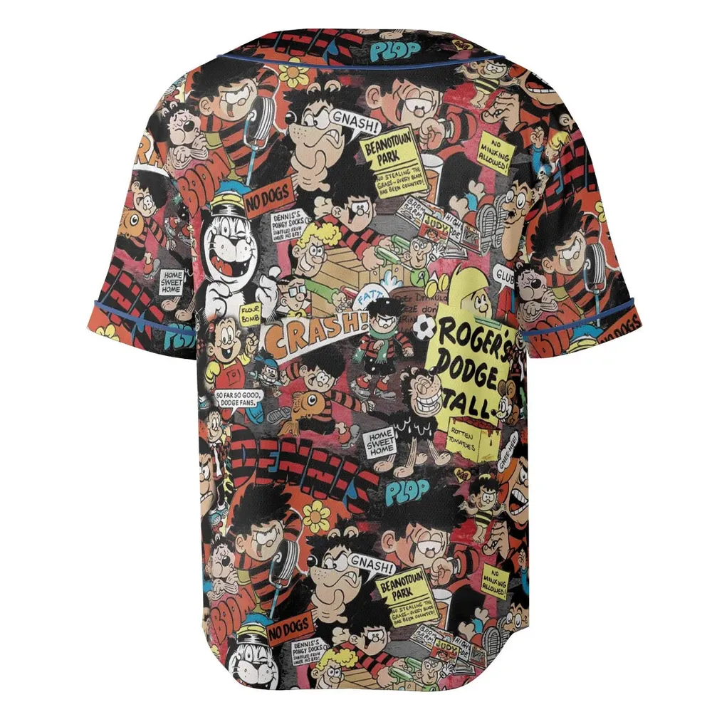 Retro Rebel Beano Unisex Baseball Jersey - 4