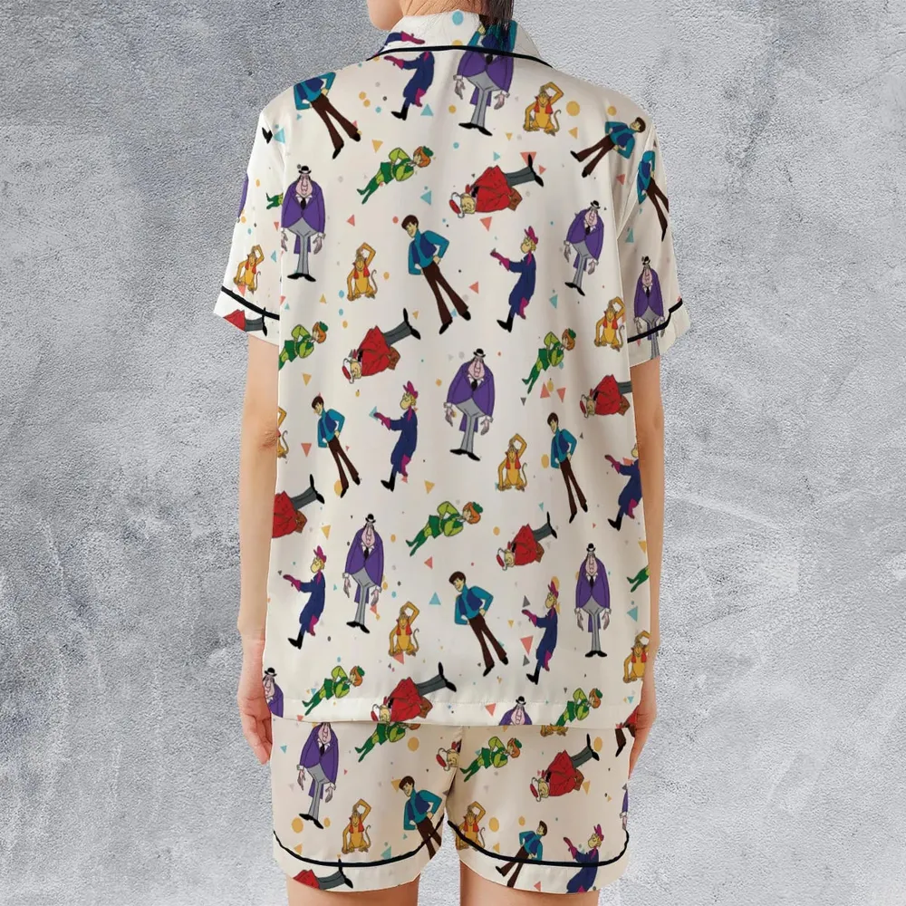 Around the World in 79 Days Satin Short-Sleeve Pajamas Set - 2