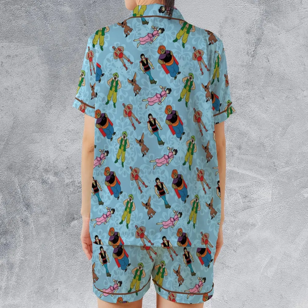 Arabian Knights Satin Short-Sleeve Pajamas Set - 2