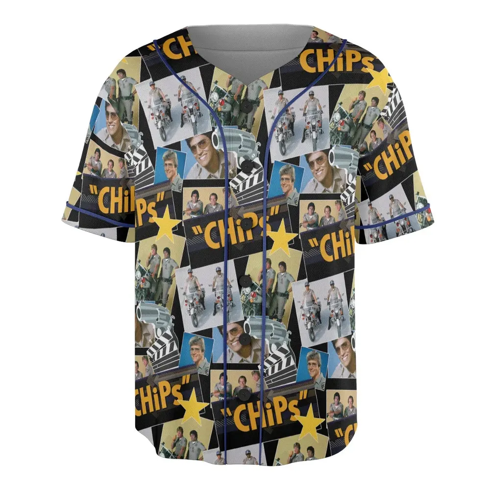 70s Flashback Chips Unisex Baseball Jersey - 3