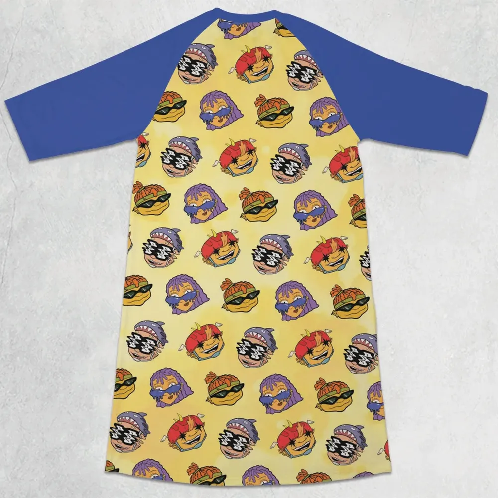 Stay Rad Rocket Power 3/4 Sleeve Raglan Dress - 2