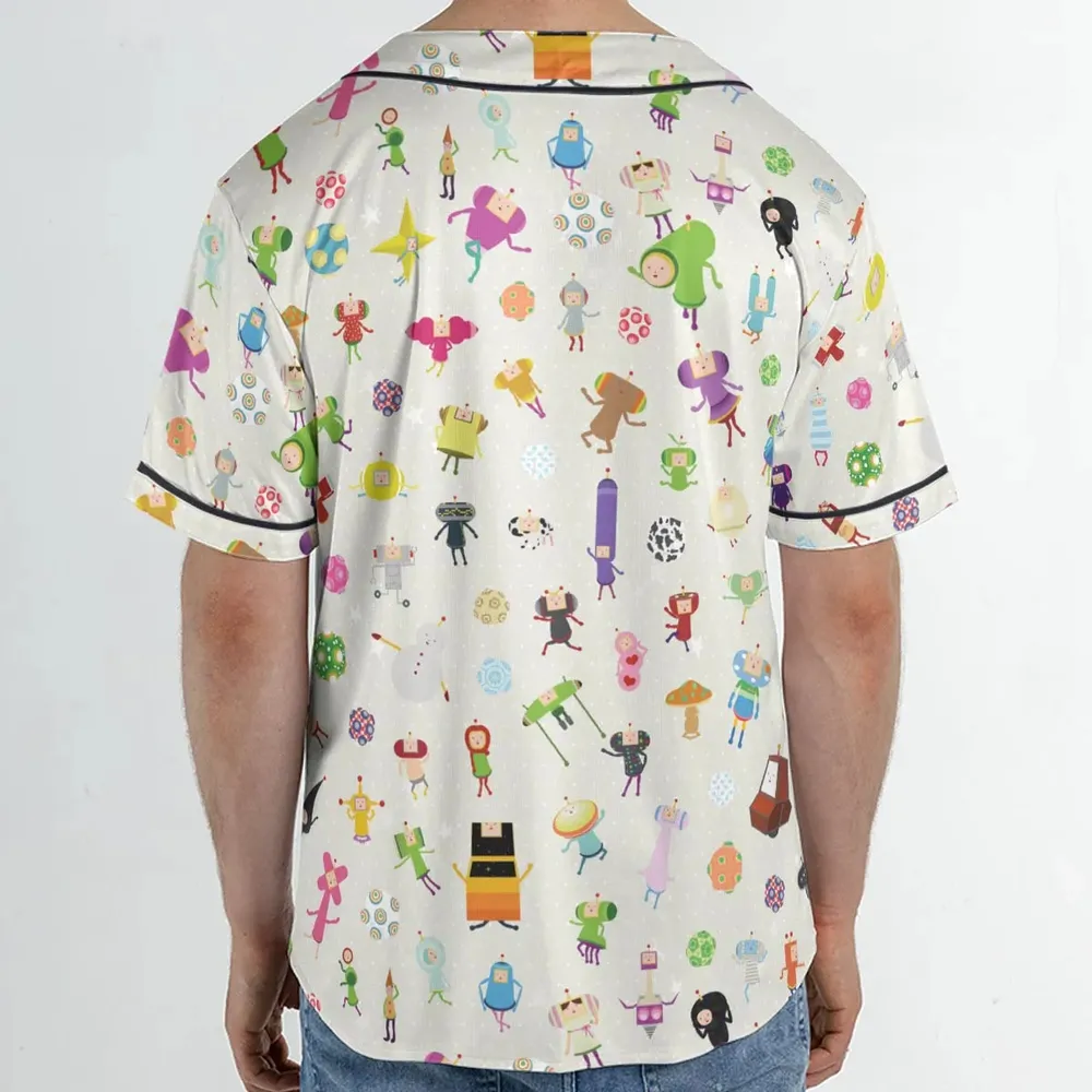 Cute Characters Katamari Unisex Baseball Jersey - 2