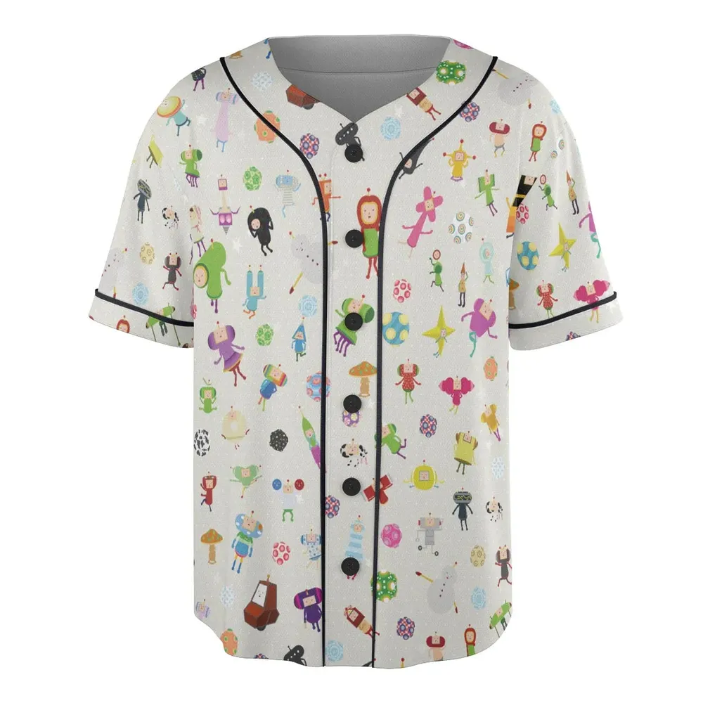 Cute Characters Katamari Unisex Baseball Jersey - 3