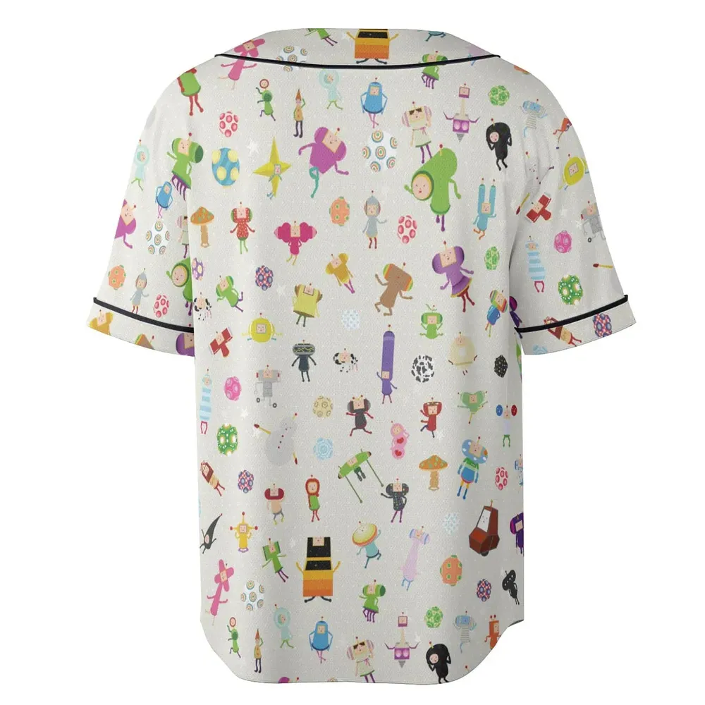 Cute Characters Katamari Unisex Baseball Jersey - 4
