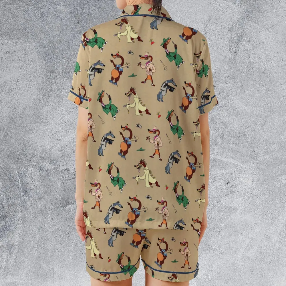 Toon Patrol Who Framed Roger Rabit Satin Short-Sleeve Pajamas Set - 2