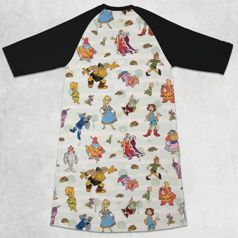 Gummi Bears Gang 3/4 Sleeve Raglan Dress - 2