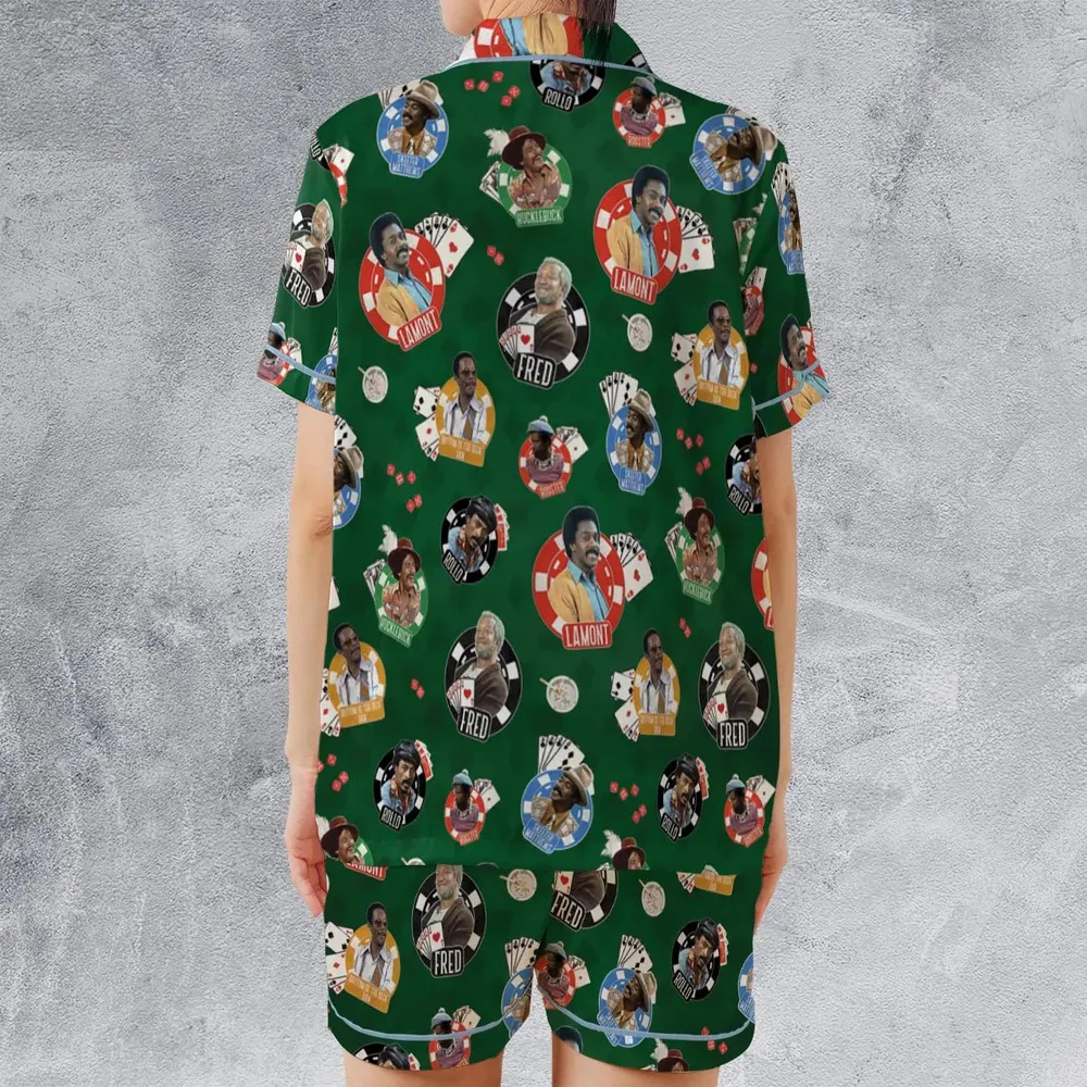 The Card Sharps Sanford and Son Satin Short-Sleeve Pajamas Set - 2