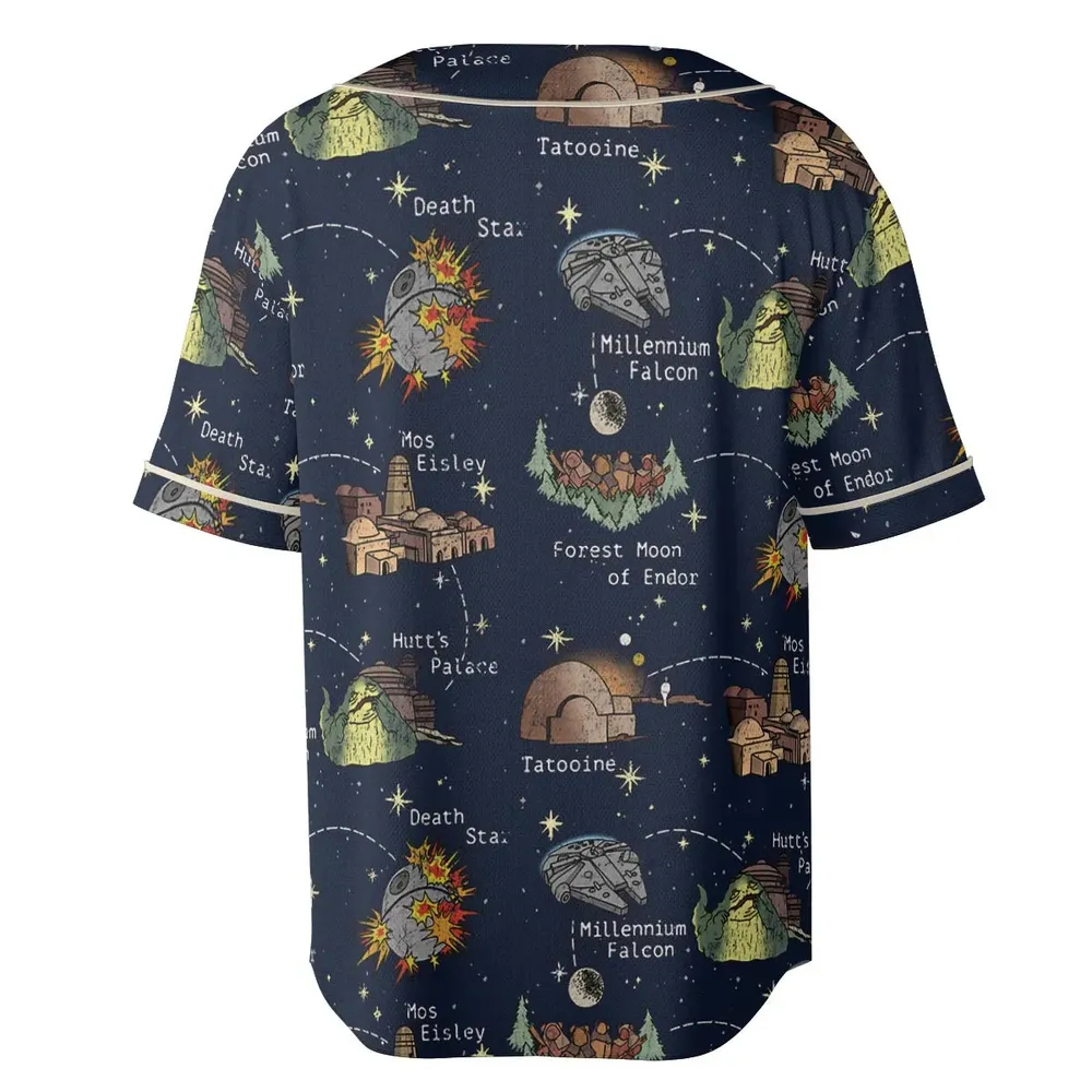 Points of Interest Star Wars Unisex Baseball Jersey - 4