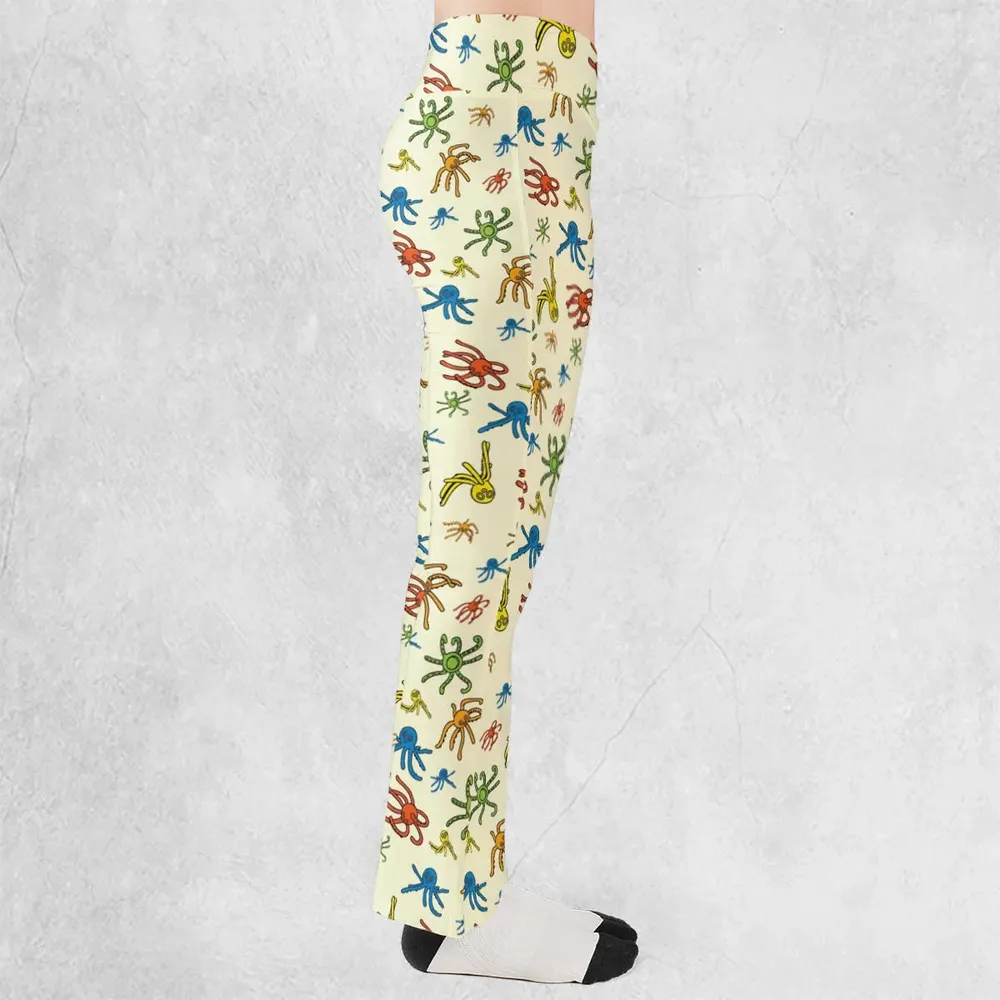 Walks Creeps Tumbles Wacky Wallwalkers Flare Leggings - 2