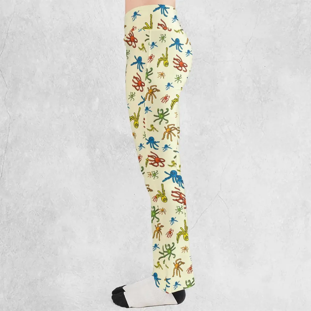 Walks Creeps Tumbles Wacky Wallwalkers Flare Leggings - 3