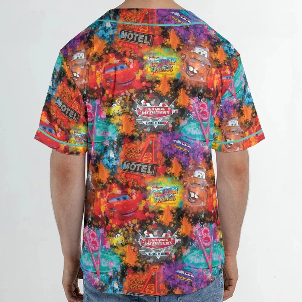 Neon Radiator Spring Cars Unisex Baseball Jersey - 2