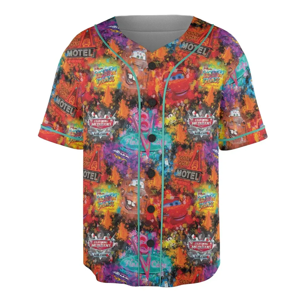 Neon Radiator Spring Cars Unisex Baseball Jersey - 3