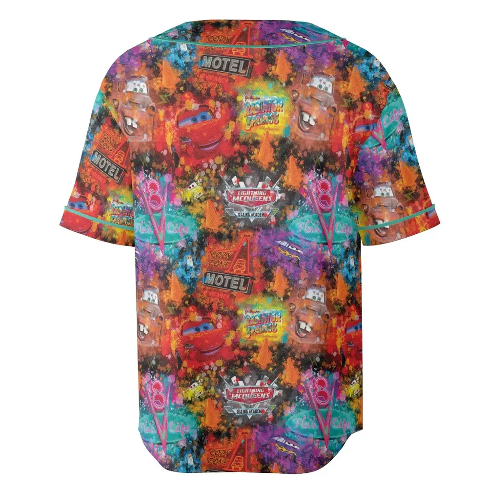 Neon Radiator Spring Cars Unisex Baseball Jersey - 4