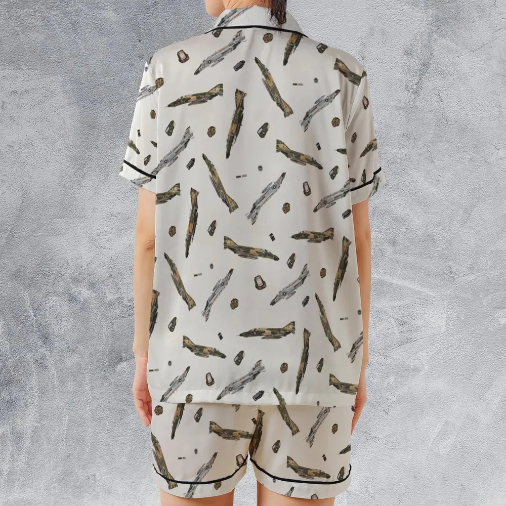 Tiger Lead Satin Short-Sleeve Pajamas Set - 2