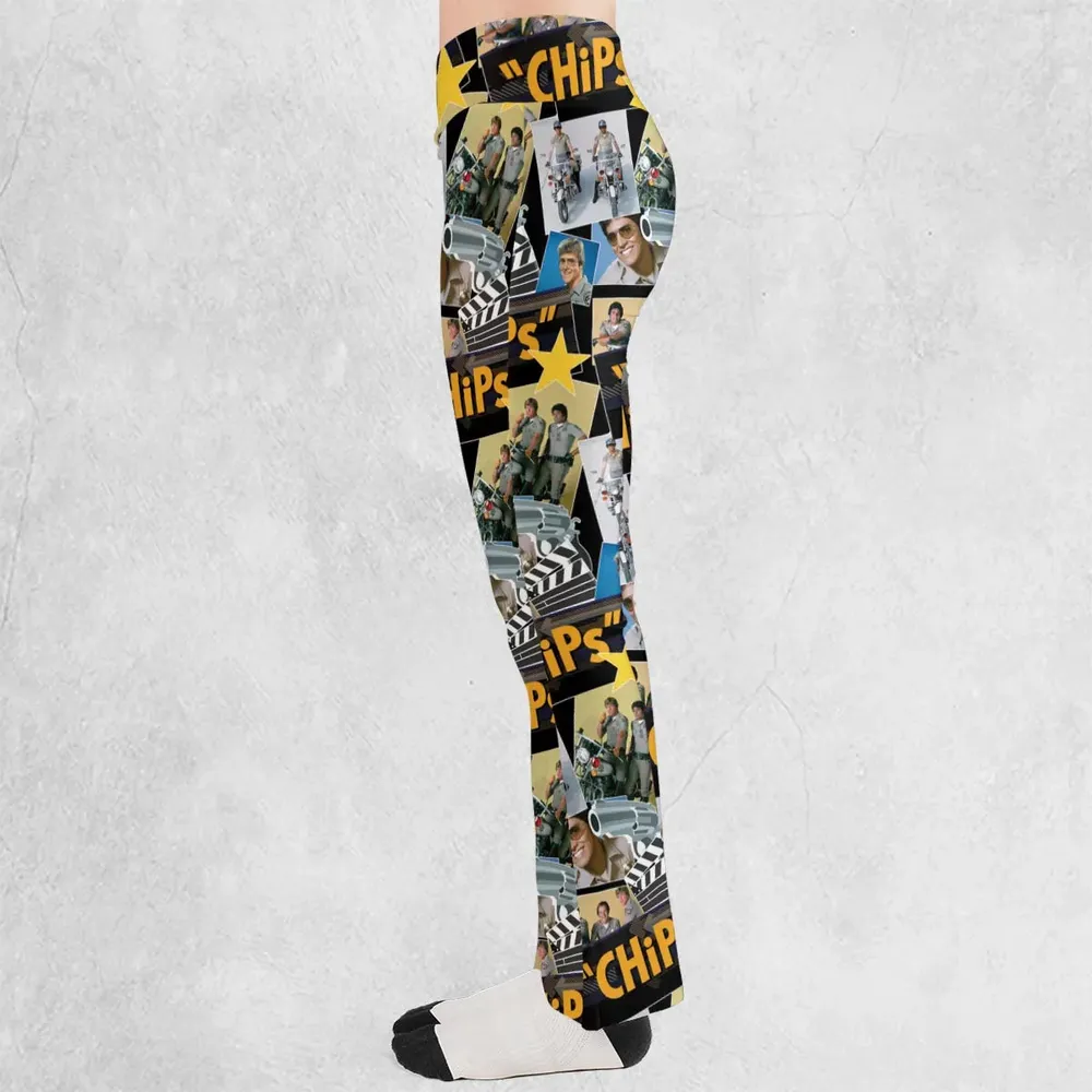 70s Flashback Chips Flare Leggings - 3
