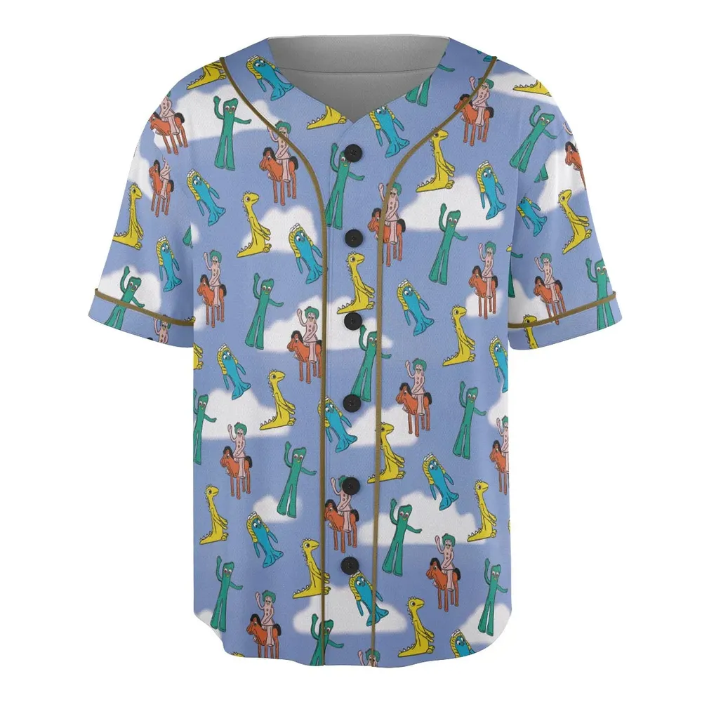 Gumby Characters Unisex Baseball Jersey - 3