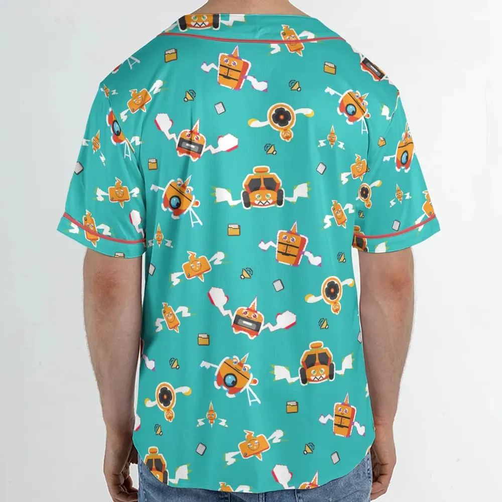 Pixel Rotom Electric Pokemon Unisex Baseball Jersey - 2