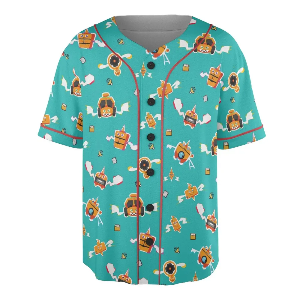 Pixel Rotom Electric Pokemon Unisex Baseball Jersey - 3