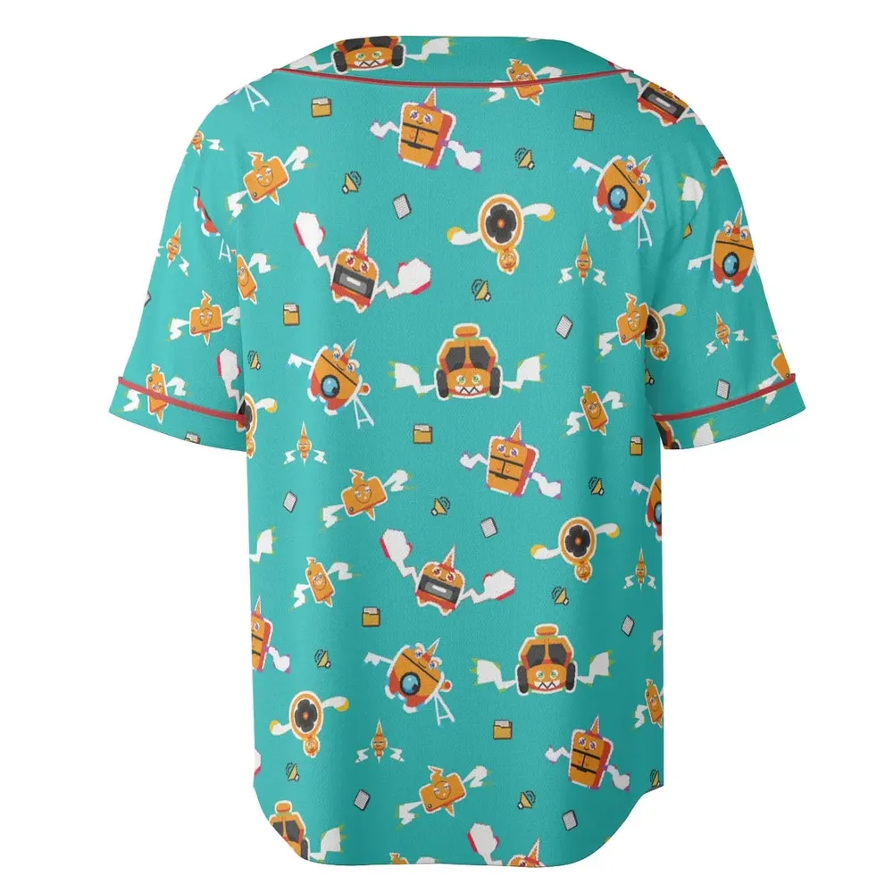 Pixel Rotom Electric Pokemon Unisex Baseball Jersey - 4