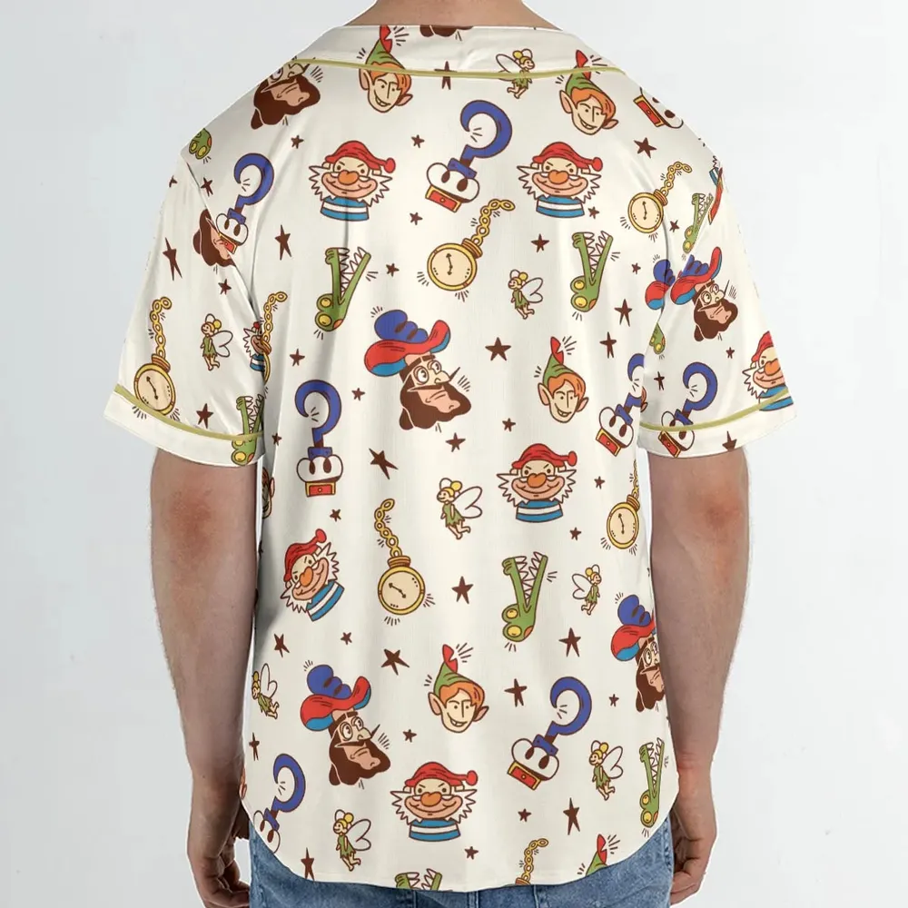 Fly With Pan Peter Pan Unisex Baseball Jersey - 2
