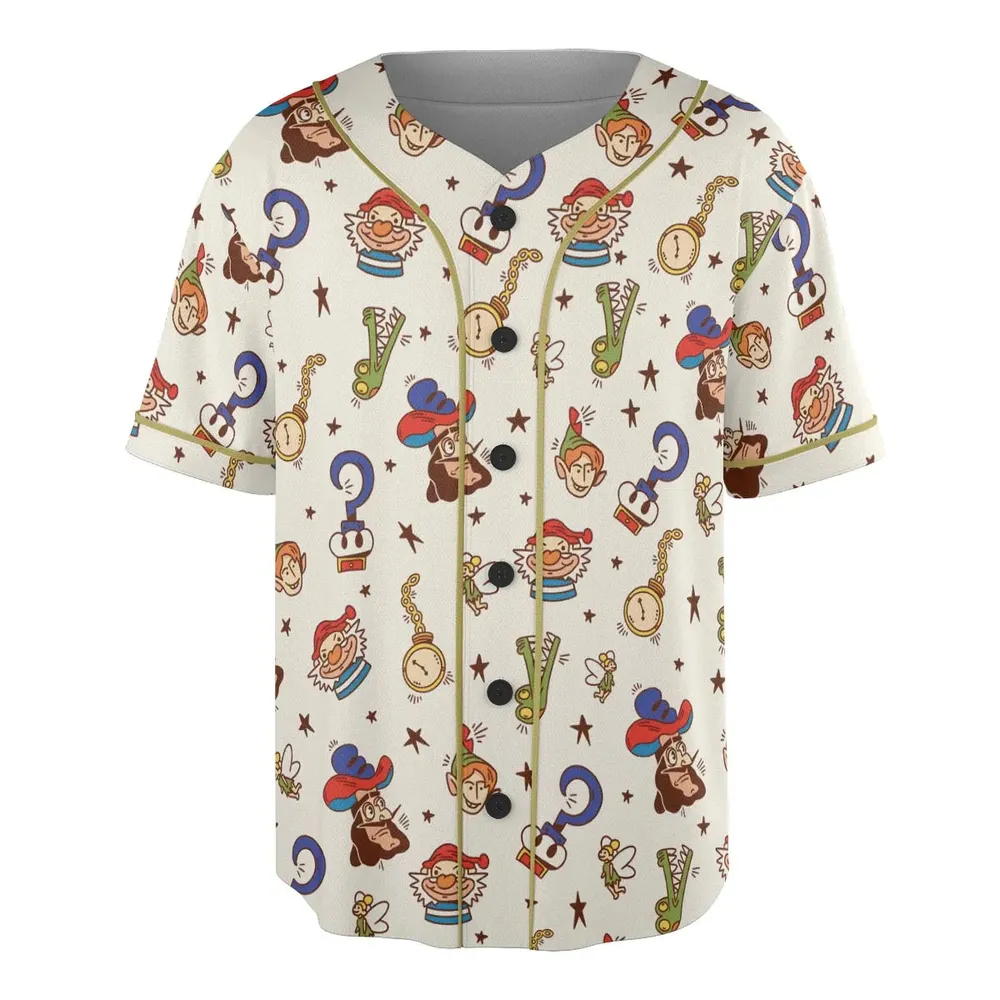 Fly With Pan Peter Pan Unisex Baseball Jersey - 3