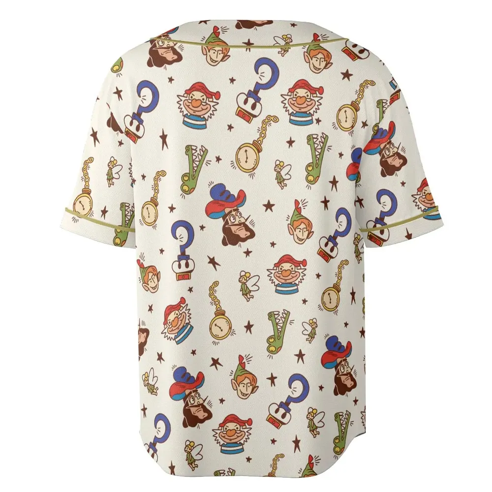 Fly With Pan Peter Pan Unisex Baseball Jersey - 4
