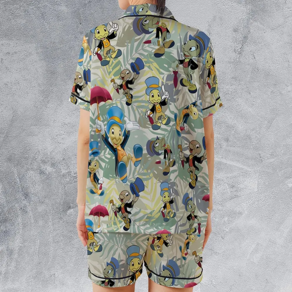 Jiminy Cricket Pinocchio Satin Short-Sleeve Pajamas Set - 2