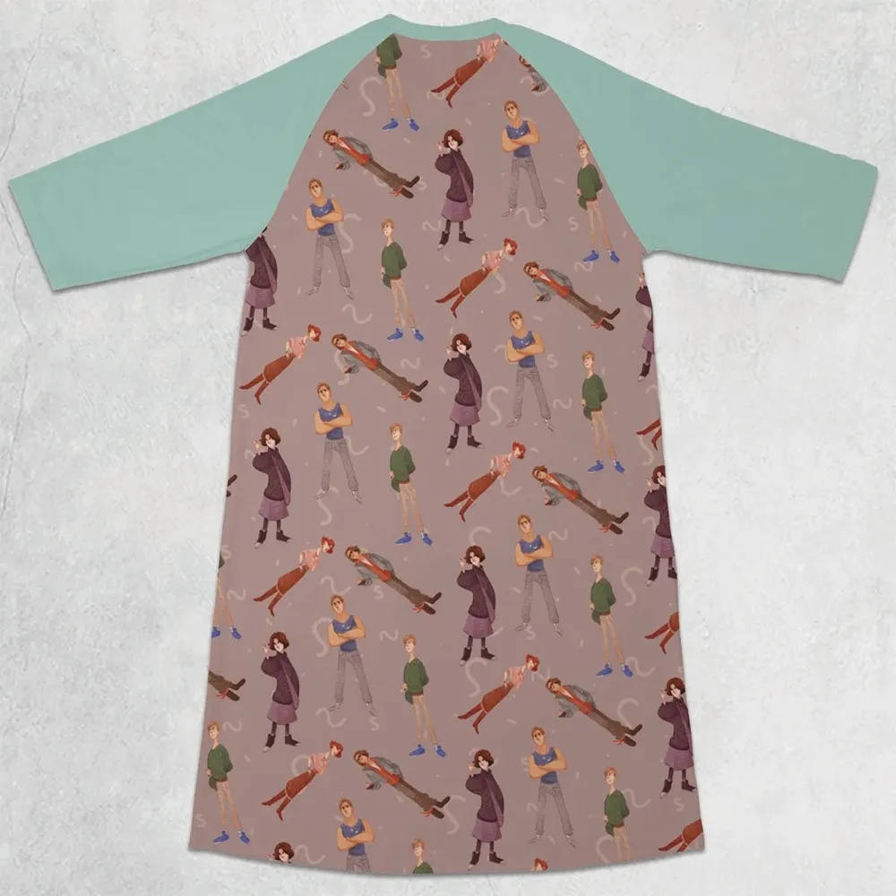 High School Icons The Breakfast Club 3/4 Sleeve Raglan Dress - 2
