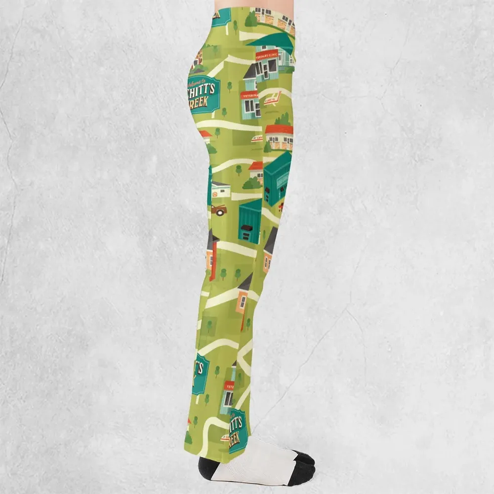 Schitt's Creek Town Map Flare Leggings - 2