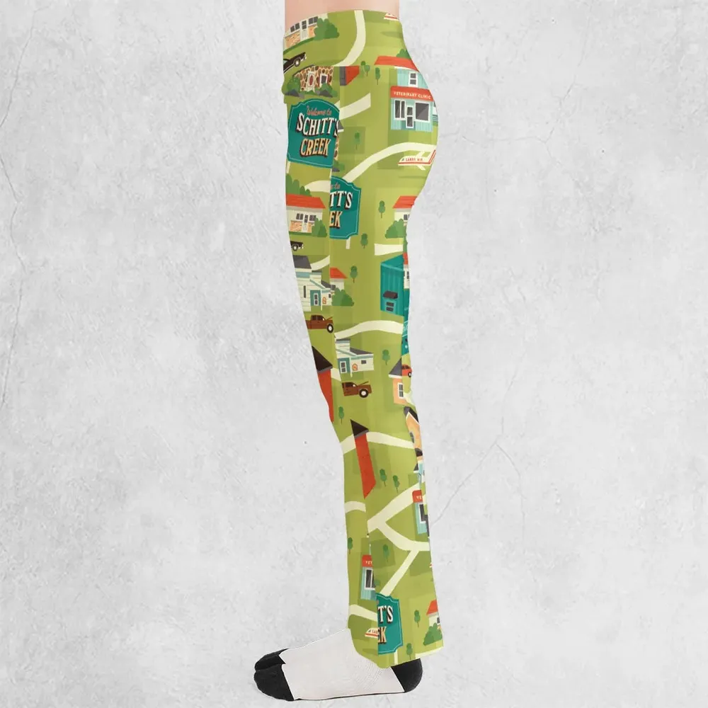 Schitt's Creek Town Map Flare Leggings - 3