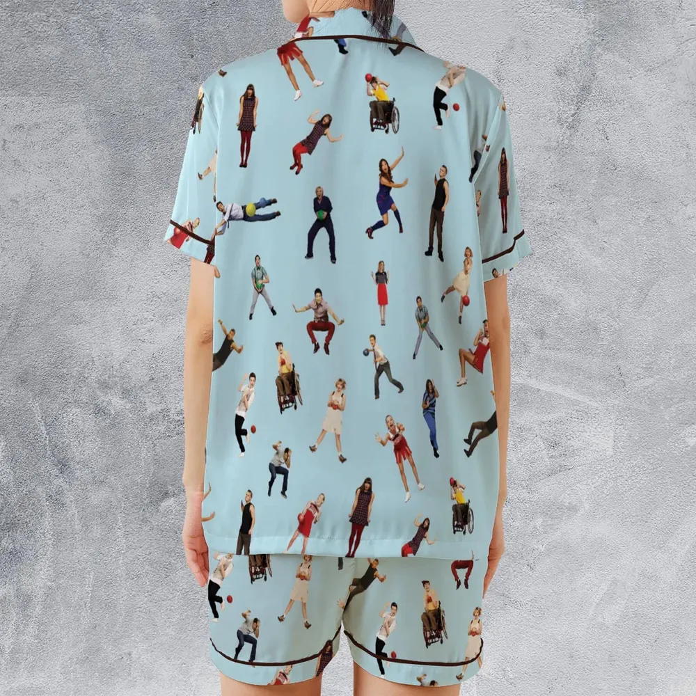 Team New Directions Glee Satin Short-Sleeve Pajamas Set - 2