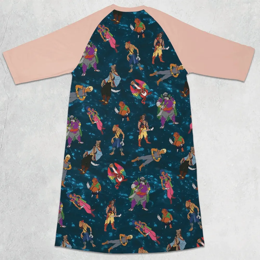 The Pirates of Dark Water characters 3/4 Sleeve Raglan Dress - 2