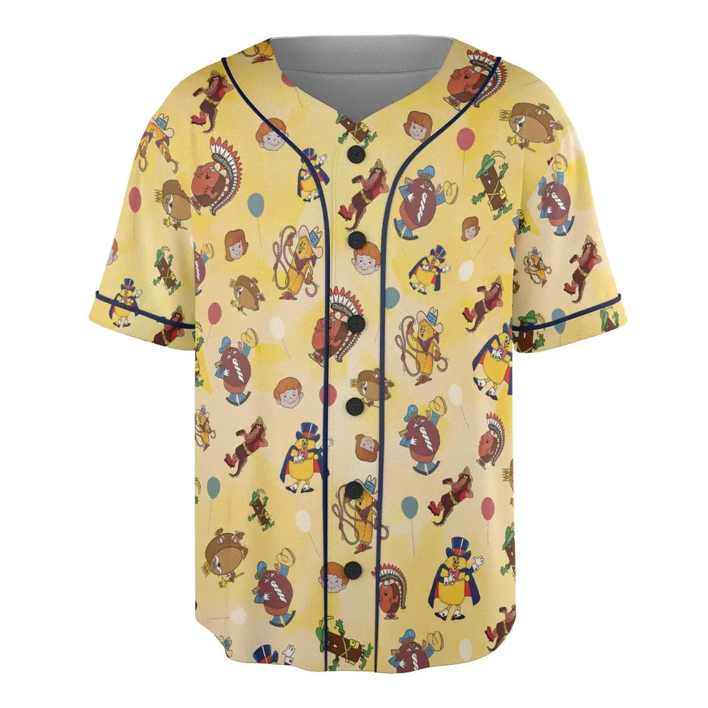 Hostess Gang Mascot Characters Unisex Baseball Jersey - 3