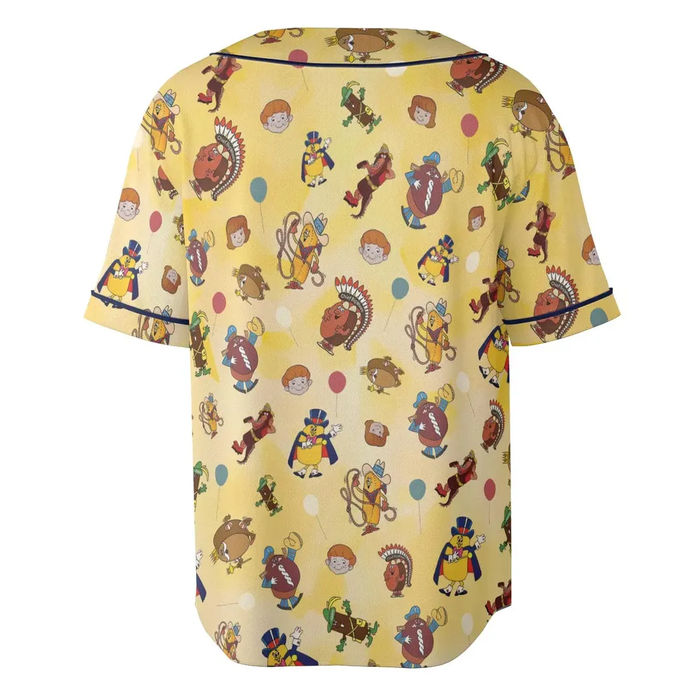 Hostess Gang Mascot Characters Unisex Baseball Jersey - 4