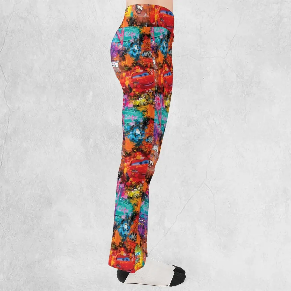 Neon Radiator Spring Cars Flare Leggings - 2