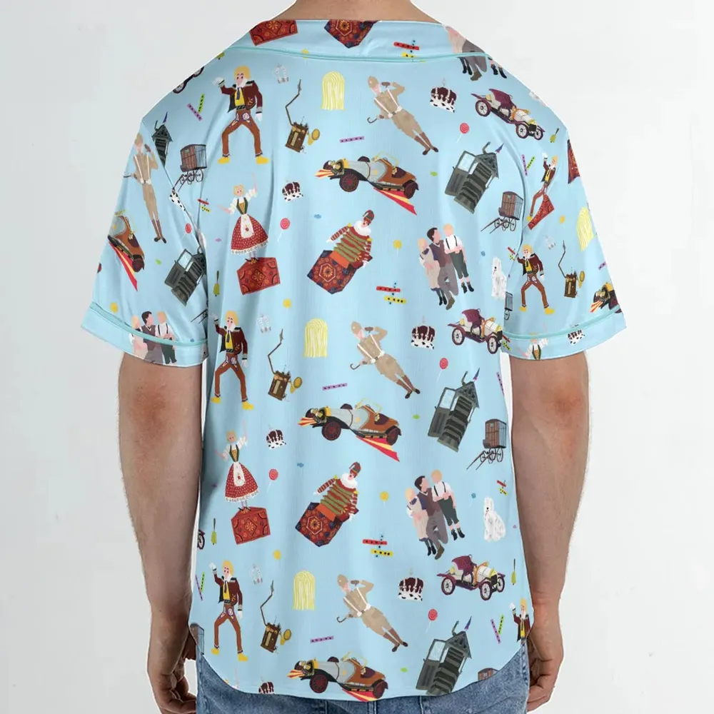 Chitty Chitty Bang Bang Patterns Unisex Baseball Jersey - 2