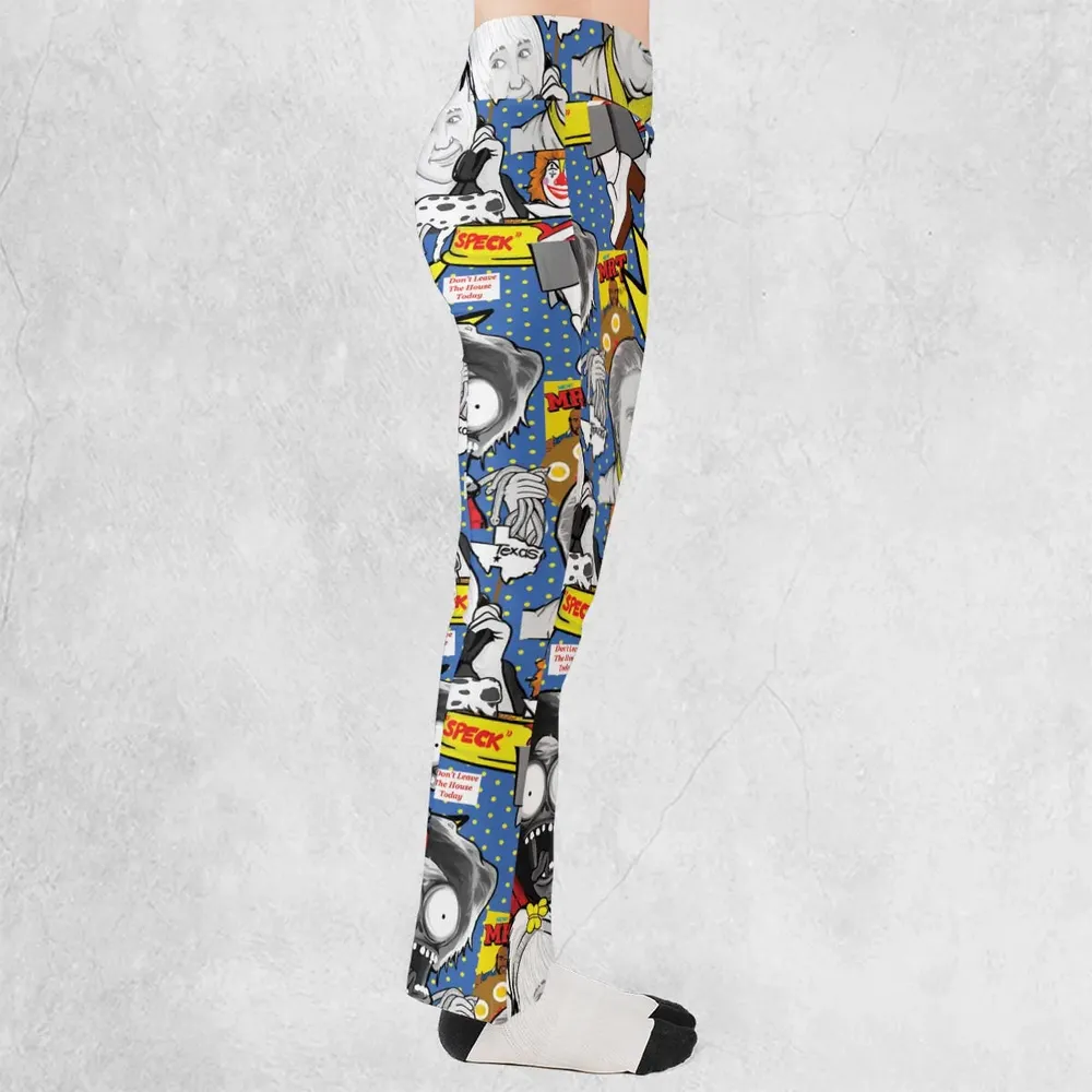 Don't Leave The House Today Pee Wee's Big Adventure Flare Leggings - 2