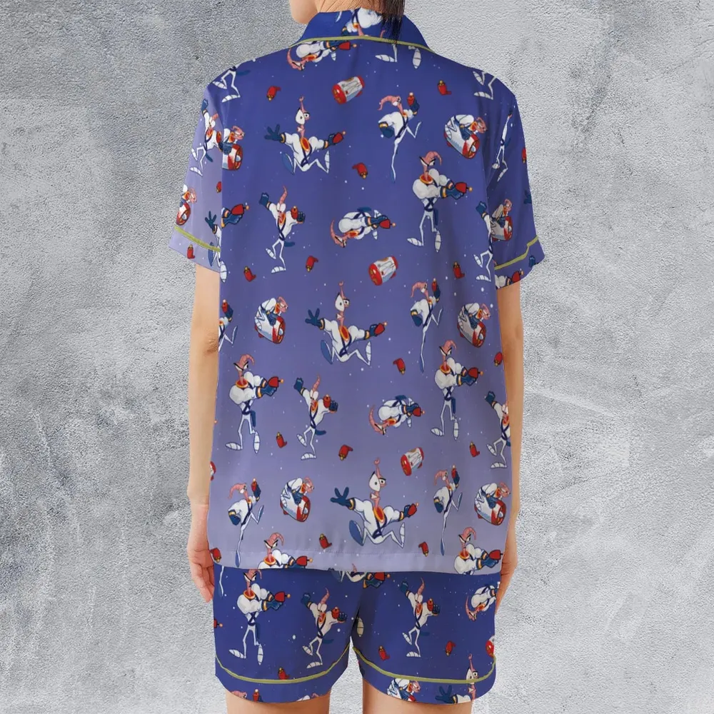 Ungroovy Earthworm Jim Satin Short-Sleeve Pajamas Set - 2