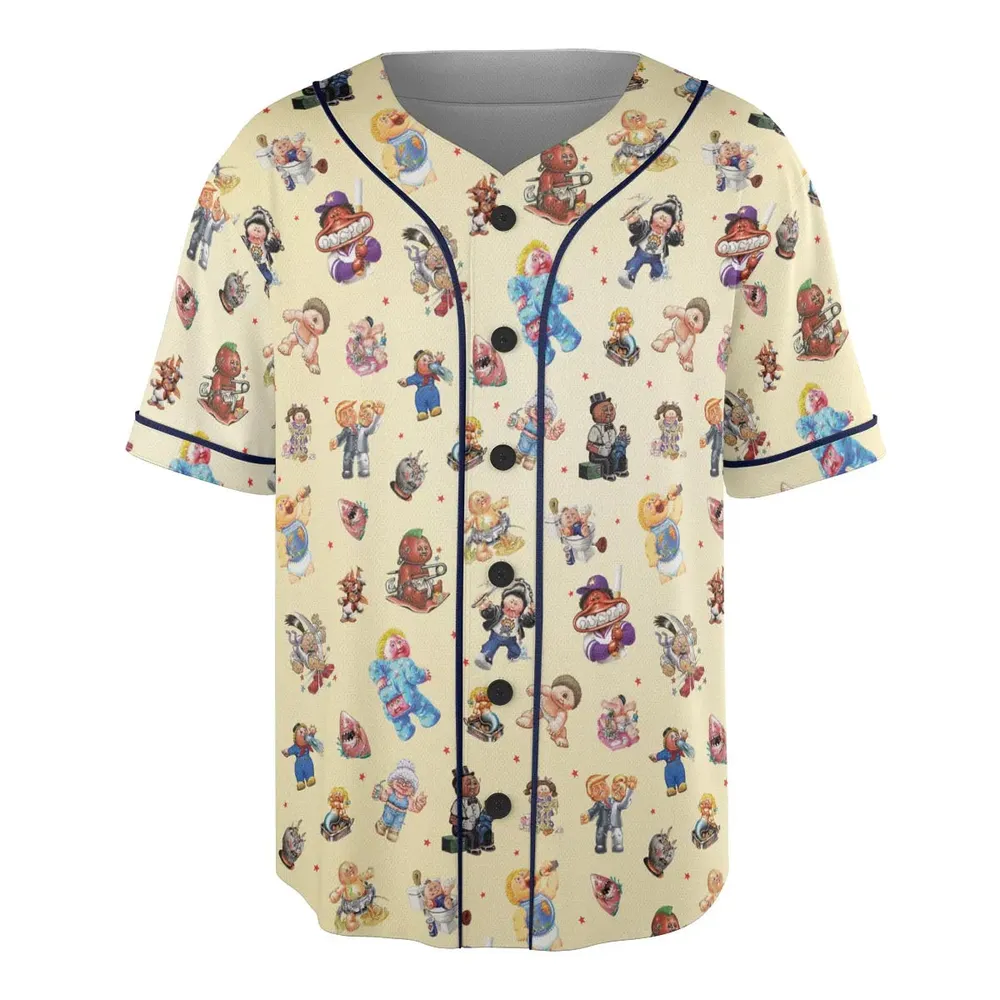 90s Garbage Pail Kids Unisex Baseball Jersey - 3