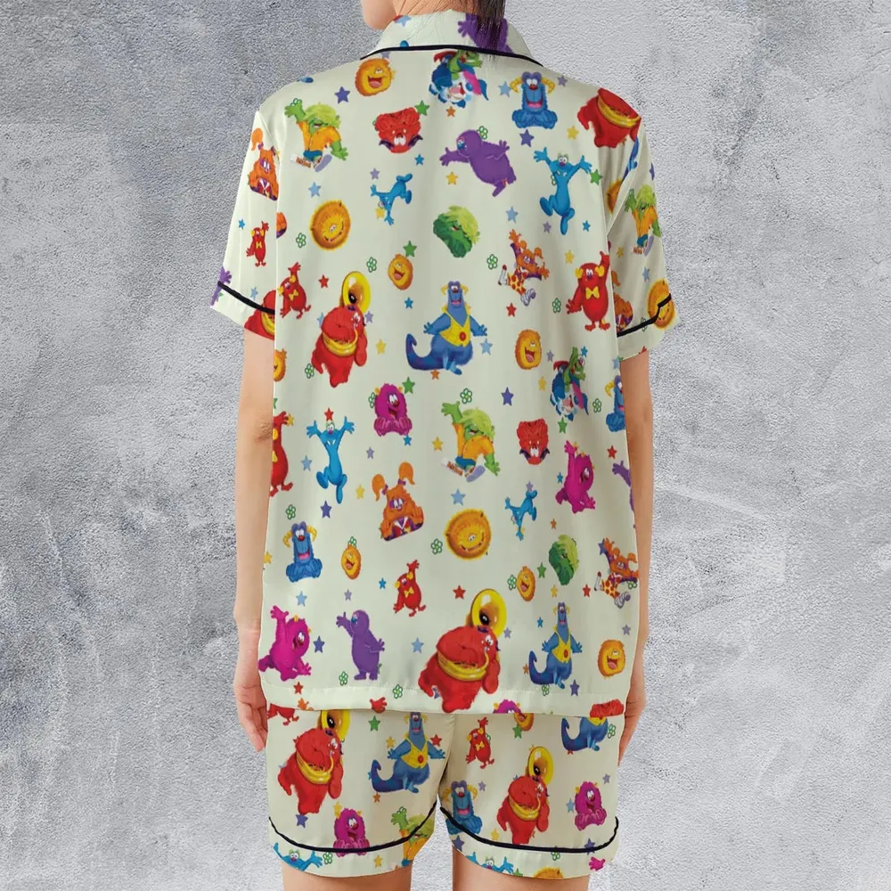 Furry Friends Satin Short-Sleeve Pajamas Set - 2
