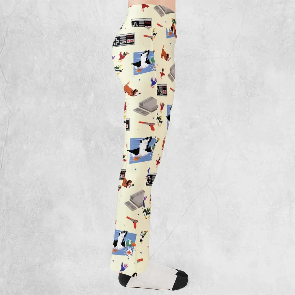 Retro Video Game Duck Hunt Flare Leggings - 2