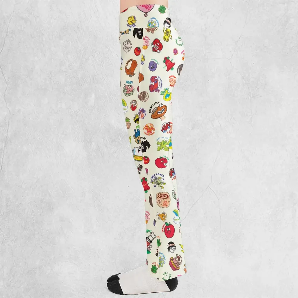 Vintage Trend Matte Scratch & Sniff Flare Leggings - 3