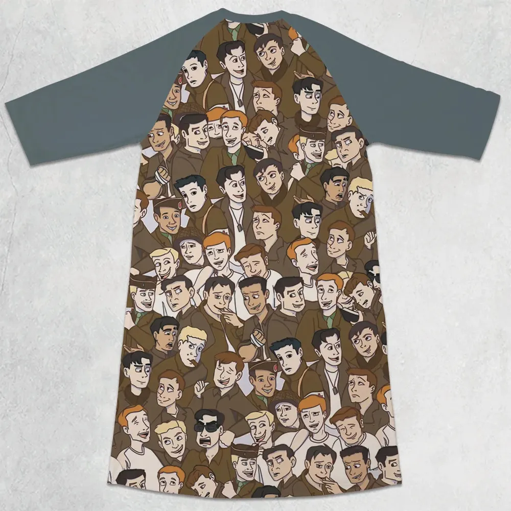 Band Of Brothers 3/4 Sleeve Raglan Dress - 2